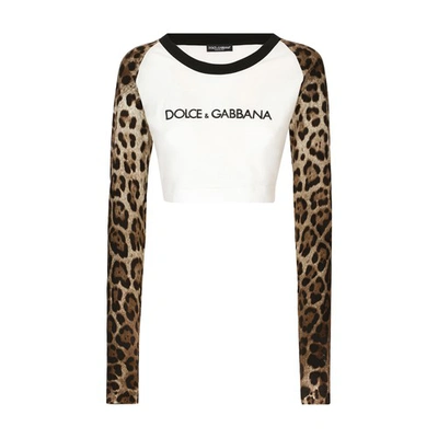 Shop Dolce & Gabbana Long-sleeved T-shirt In White