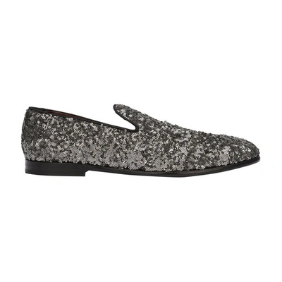 Shop Dolce & Gabbana Sequined Slippers In Rutenio_scuro