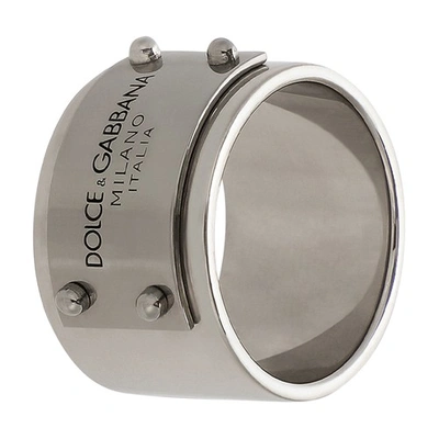 Shop Dolce & Gabbana Ring With Tag In Silver_palladium