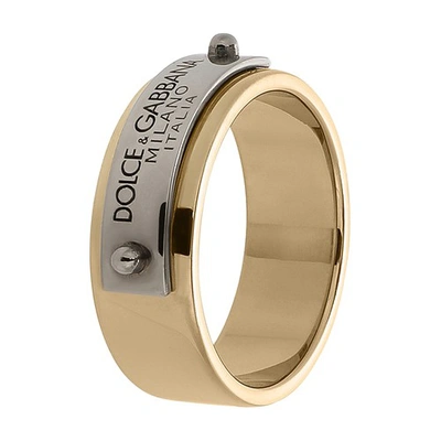 Shop Dolce & Gabbana Ring With Tag In Gold