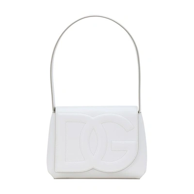 Shop Dolce & Gabbana Dg Logo Bag Shoulder Bag In Optical_white