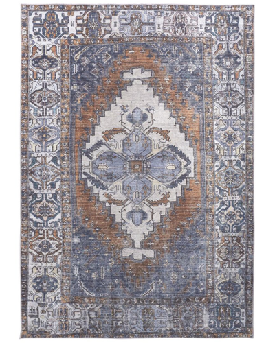 Weave & Wander Prescott Transitional Medallion Accent Rug In Blue