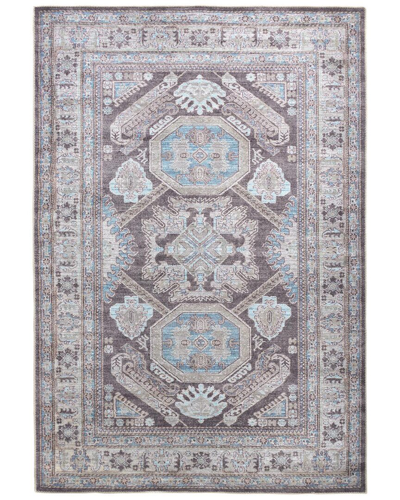 Weave & Wander Prescott Transitional Medallion Accent Rug In Gray
