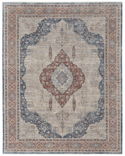 Weave & Wander Gilford Transitional Medallion Accent Rug In Gray