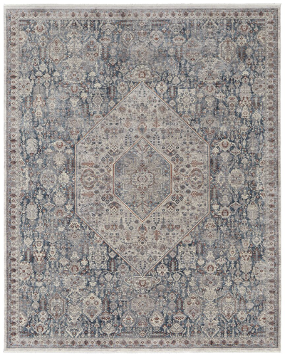 Weave & Wander Gilford Transitional Medallion Accent Rug In Blue