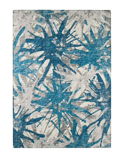 Shop Addison Rugs Bravado Indoor/outdoor Washable Rug In Blue