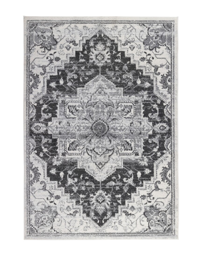 Ar Rugs Alexandria Yana Medallion Runner Rug In Gray