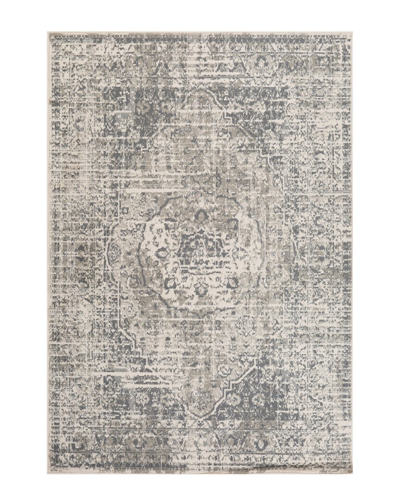 Ar Rugs Alpine Dale Medallion Runner Rug In Gray