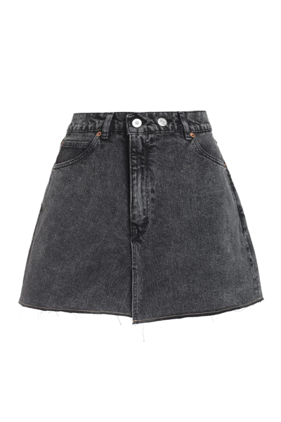 Shop Our Legacy Cover Denim Mini Skirt In Grey