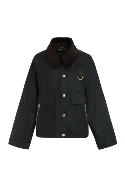 Shop Barbour Catton Waxed Cotton Jacket In Green