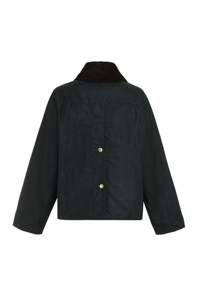 Barbour Catton Corduroy-collar Jacket In Green