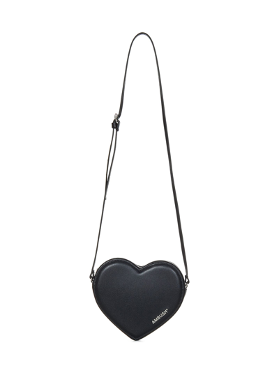 Shop Ambush Flat Heart Shoulder Bag In Black