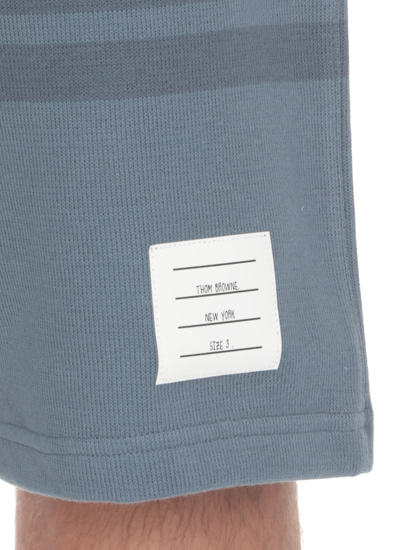 Shop Thom Browne 4-bar Bermuda Shorts In Blue