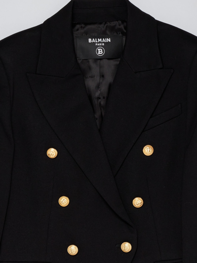 Shop Balmain Suit Jk Jacket In Nero-oro