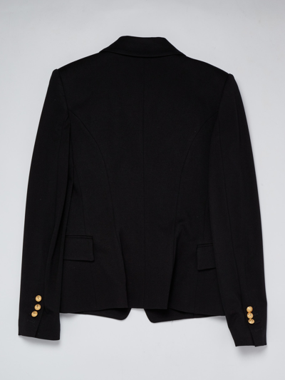 Shop Balmain Suit Jk Jacket In Nero-oro
