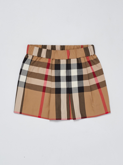 Shop Burberry Anjelica Skirt Skirt In Check Beige