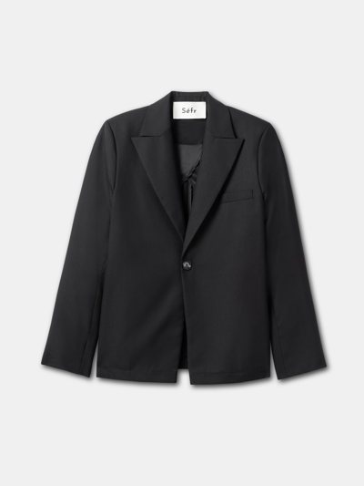 Shop Séfr Power Blazer In Black