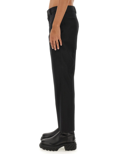 Shop Off-white Wool Pants In Nero