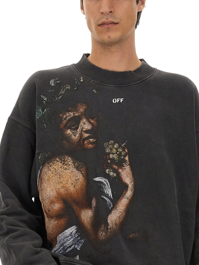 Shop Off-white Bacchus Skate Print Sweatshirt In Nero