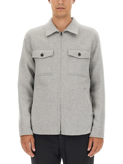 Theory Wool Jacket In Grigio