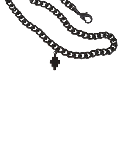 Shop Marcelo Burlon County Of Milan Cross Necklace In Black No Color
