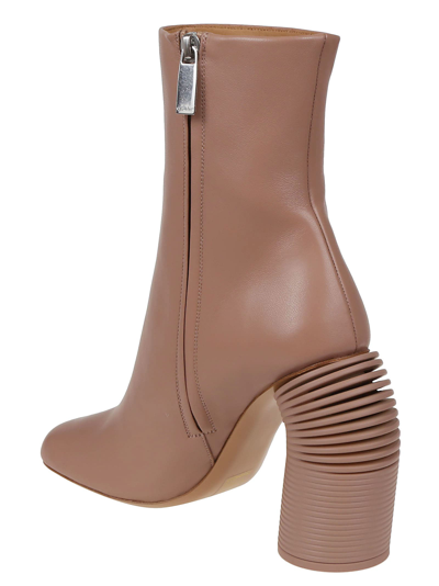 Shop Off-white Tonal Spring Ankle Boot In Nude Nude