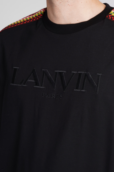 Shop Lanvin T-shirt In Black Cotton