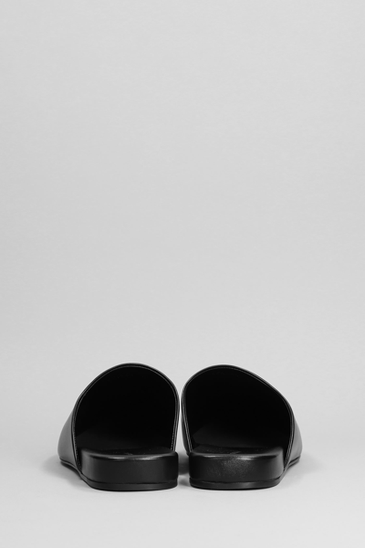 Shop Balenciaga Cosy New Bb Slipper-mule In Black Leather