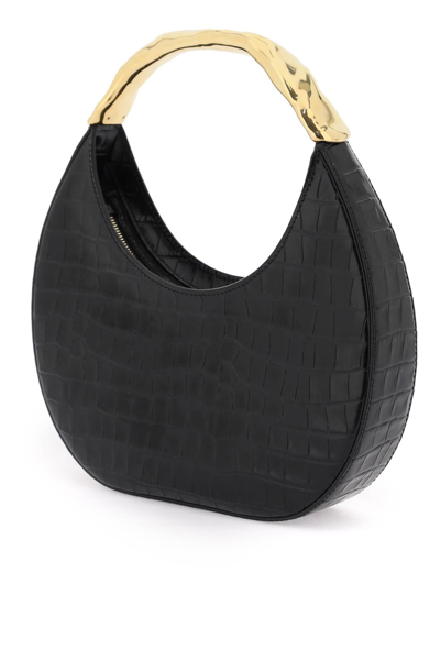 Shop Bally Baroque Hobo Bag In Black Yelgold (black)