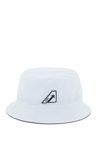 Shop Autry Logo Patch Bucket Hat In White (white)