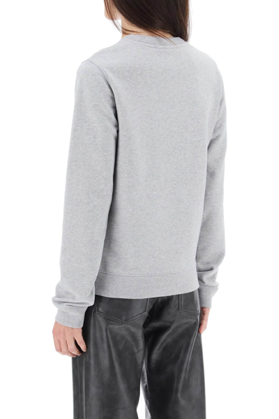 Shop Maison Kitsuné Dressed Fox Sweatshirt In Light Grey Melange (grey)