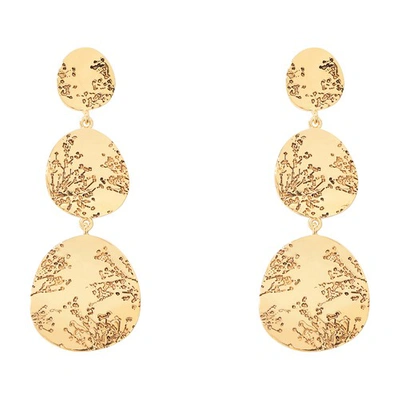 Shop Aurelie Bidermann Hermione 3-row Earrings In Gold