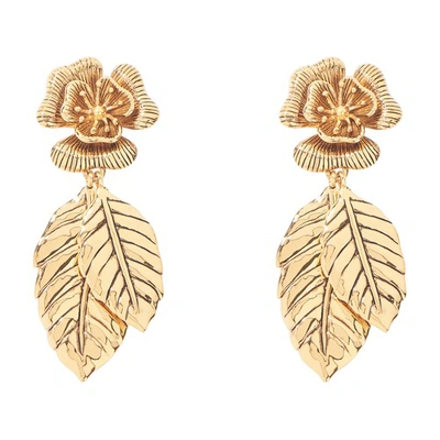 Shop Aurelie Bidermann Rosalinde Earrings In Gold