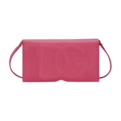 Shop Dolce & Gabbana Dg Logo Phone Bag In Light_lilac