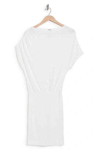 Shop Go Couture Short Sleeve Sweater Dress In Ivory