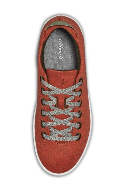 Shop Allbirds Piper Wool Sneaker In Brick Orange/ White