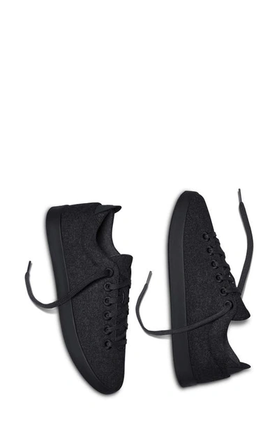 Shop Allbirds Piper Wool Sneaker In Natural Black/ Black
