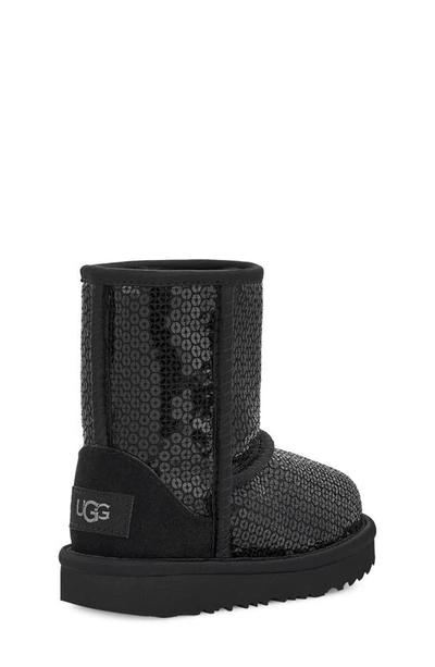 Shop Ugg Kids' Chunky Sequin Classic Water Resistant Short Boot In Black