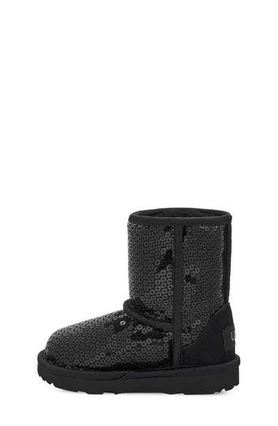 Shop Ugg Kids' Chunky Sequin Classic Water Resistant Short Boot In Black