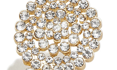 Shop Baublebar Pavé Crystal Frontal Hoop Earrings In Gold