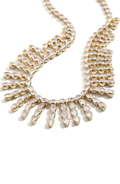 Shop Baublebar Crystal Fringe Necklace In Gold