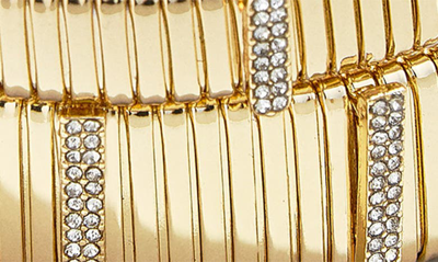 Baublebar Crystal Ribbed Set Of 2 Bangles In Gold