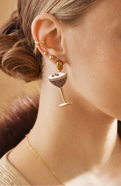 Baublebar Espresso Martini Statement Earrings In Brown
