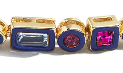 Shop Baublebar Kayden Crystal Bracelet In Gold/ Blue Multi