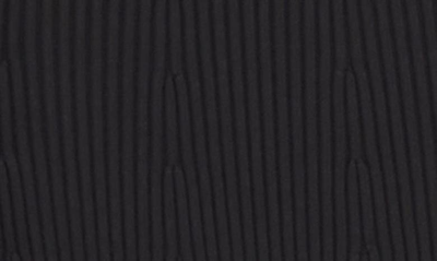Shop Staud Palmira Long Sleeve Open Back Rib Sweater Dress In Black