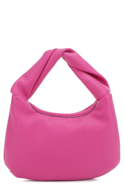 Shop Mali + Lili Libby Twist Recycled Vegan Leather Hobo Bag In Magenta