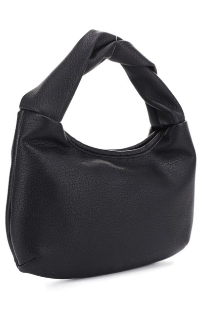 Shop Mali + Lili Libby Twist Recycled Vegan Leather Hobo Bag In Black