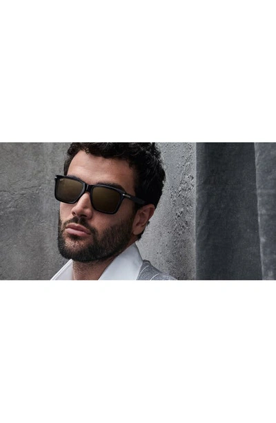 Shop Hugo Boss 55mm Square Sunglasses In Black/ Blue