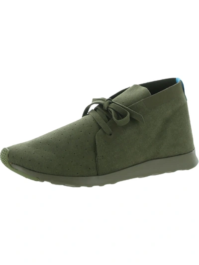 Shop Native Apollo Mens Faux Suede Lightweight Chukka Boots In Green