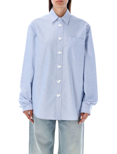Shop Jw Anderson J.w. Anderson Bunny Button Shirt In Light Blue
